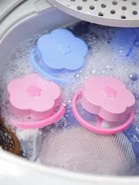 1pc Flower Shaped Random Color Laundry Filter Bag