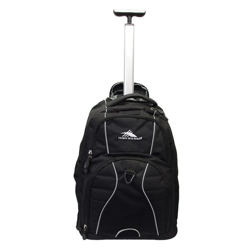 High Sierra Freewheel 17" Laptop Wheel Backpack Black