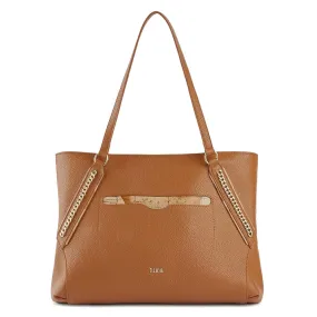 Shopping Bag 1A Classe Alviero Martini linea Madison color Castagna GV54